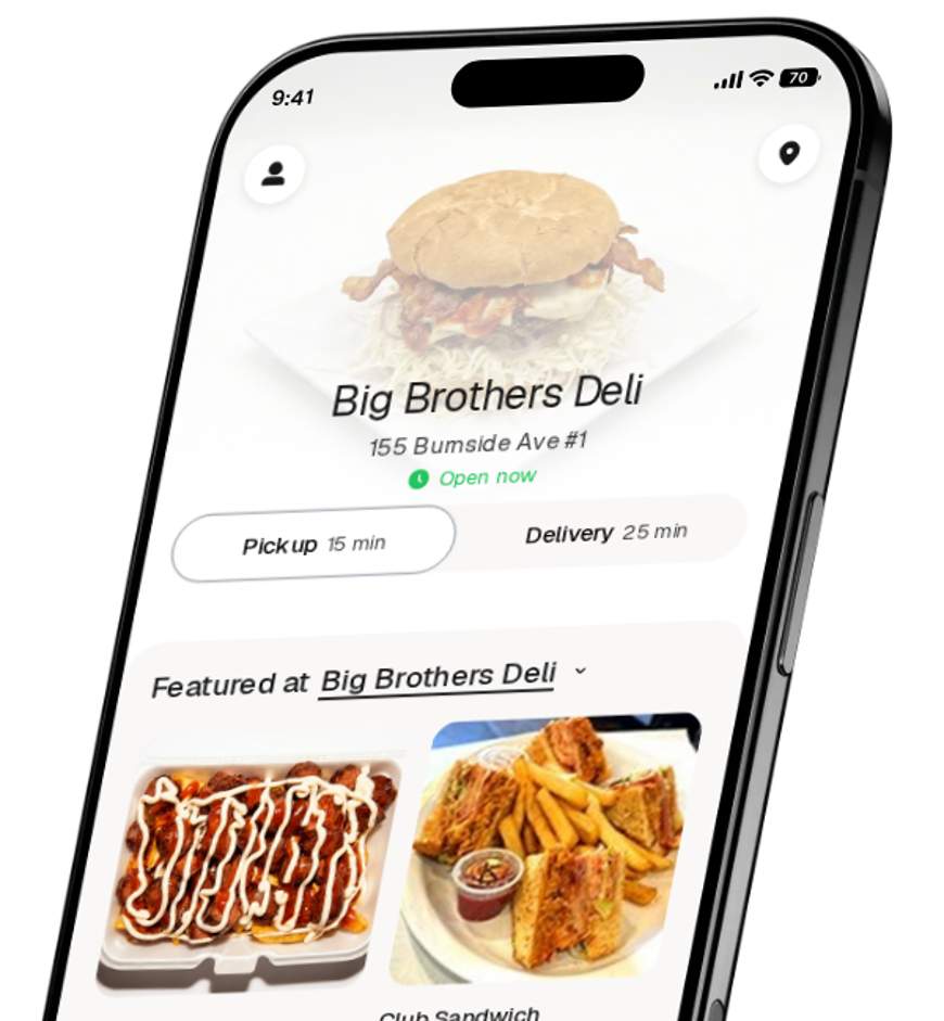 Big Brothers Deli app preview