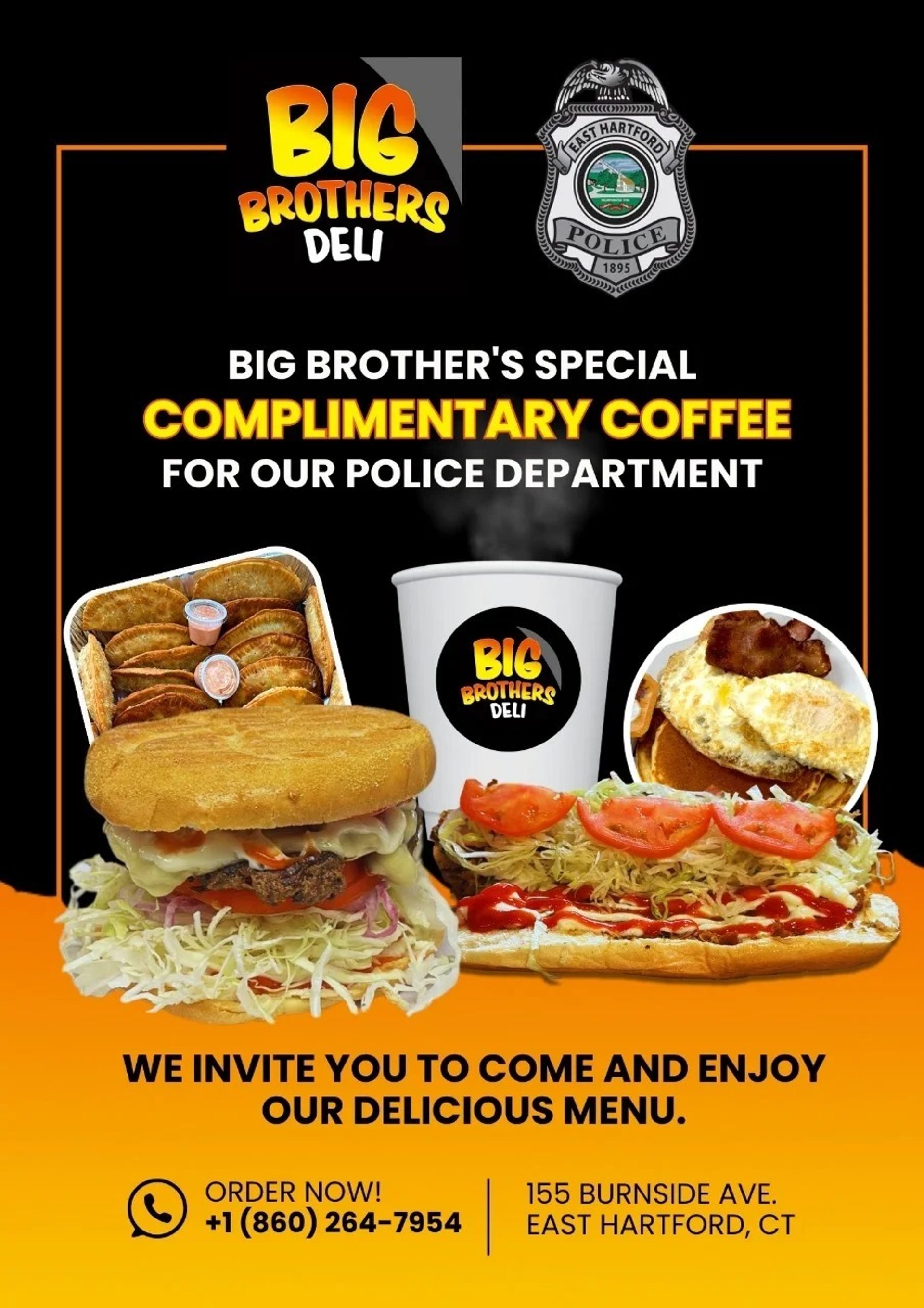 Free coffee for first responders