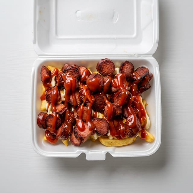 Salchipapas.